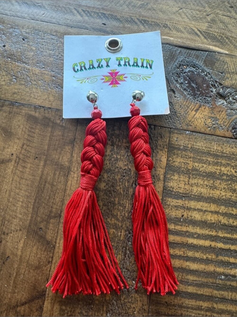 Crazy Train Plot Twist Earrings-Red/Orange